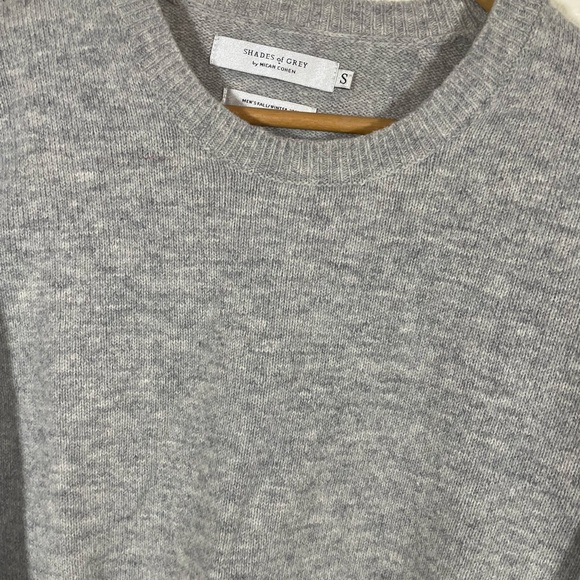 💛💛 4/$25 Shades of Grey/ Micah Cohen Wool Blend Heather Grey Sweater/ small - Picture 9 of 16